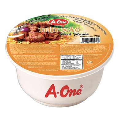 Nouilles saveur porc, A-One (75 g)