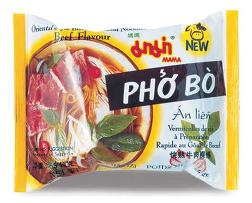 Nouilles de riz pour Pho saveur bœuf, Mama (55 g)