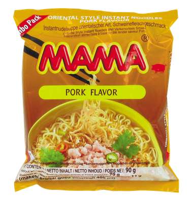 Nouilles saveur porc, Mama (90 g)