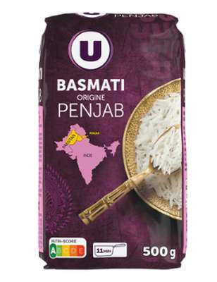 Riz basmati origine Penjab, U (500 g)