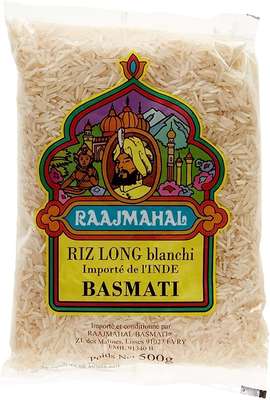 Riz Basmati blanc, Raajmahal (500 g)