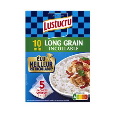 Riz incollable 10 minutes, Lustucru (450 g)