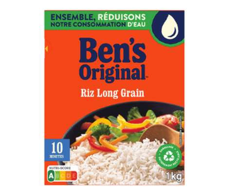 Riz Long grain cuisson rapide 10min, Ben's (1 Kg)