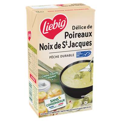Soupe délice de poireaux et aux noix de St Jacques, Liebig (1 l)