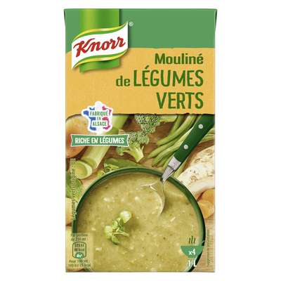 Soupe moulinée de légumes verts riche en légumes, Knorr (1 L)