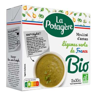 Mouliné d'Antan aux légumes verts BIO, La Potagère (2 x 30 cl)