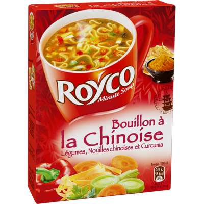 Bouillon à la chinoise légumes, nouilles et curcuma Minute soup', Royco (60 cl)