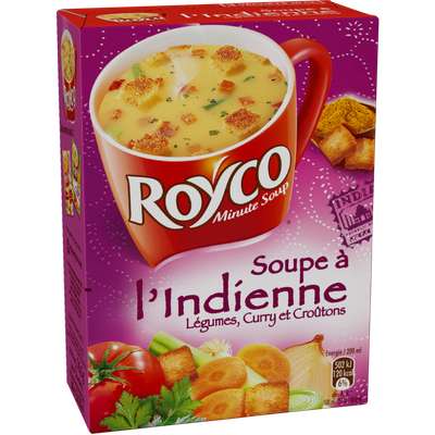Soupe à l'indienne instantanée, Royco (3 sachets, 60 cl)