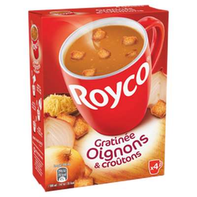 Soupe gratinée aux oignons et croûtons, Royco (4 x 80 cl)