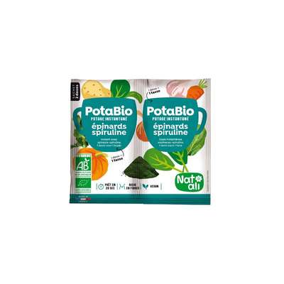 Potage instantané Potabio épinard à la spiruline BIO , Natali (2 sachets)