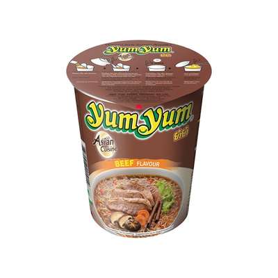 Soupe de nouilles arôme boeuf cup, Yum Yum (70 g)