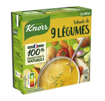Soupe velouté de 9 légumes, Knorr (2 x 30 cl)