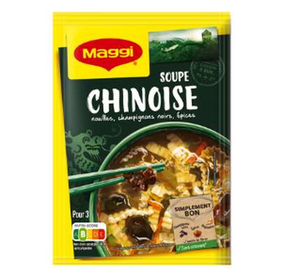 Soupe chinoise déshdratée aux champignons noirs, Maggi (60 g)