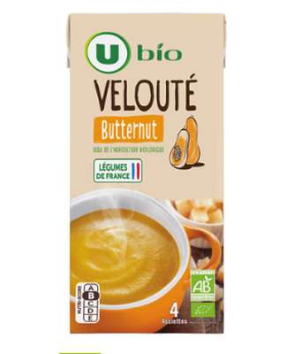 Soupe velouté de butternut BIO, U BIO  (1 L)