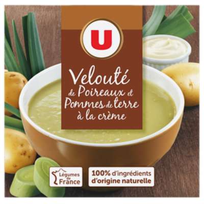 Velouté de poireaux et pommes de terre, U (2 x 30 cl, 620 g)
