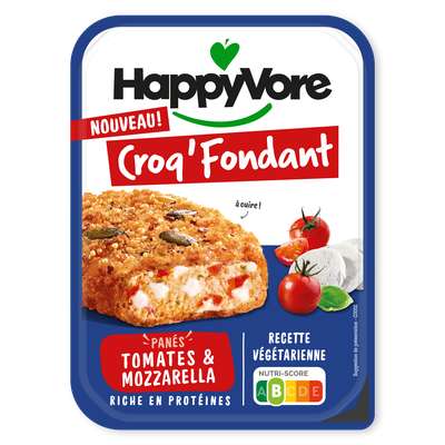 Croq' Fondant tomate & mozzarella, Happyvore (180 g)