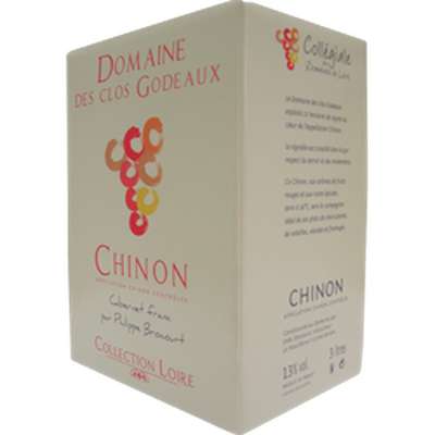 Vin rouge AOC Chinon "Domaine des Clos Godeaux", (bib 3 L)