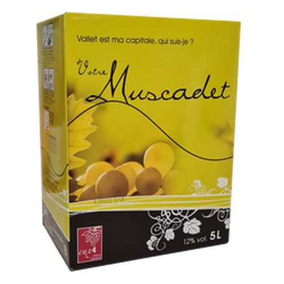 Muscadet AOC blanc "Eux 4", Bib (5 L)