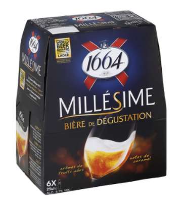 Pack de bière blonde Millésime, 1664, 6.7° (6 x 25 cl)