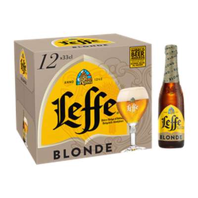 Bière blonde, Leffe, 6.6° (pack 12 x 33 cl)