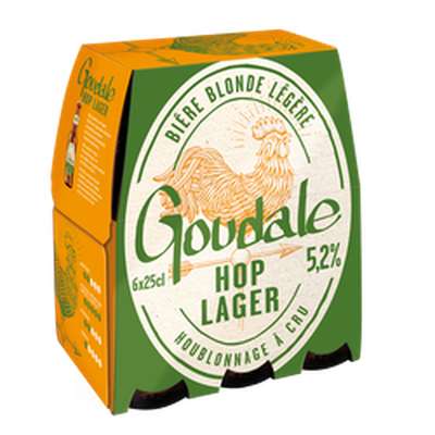 Pack de bière blonde Hop Lager, La Goudale, 5.2° (6 x 25 cl)