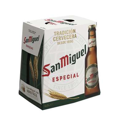 Pack de bière San Miguel 5,4° (6 x 25 cl)