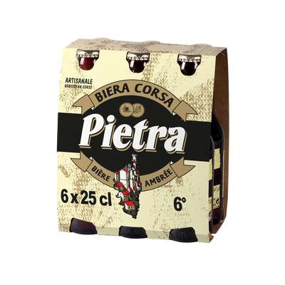 Bière ambrée, Pietra, 6° (pack de 6 x 25 cl)