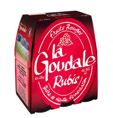 Pack de bière rubis à l'ancienne 5°, La Goudale (6 x 25 cl)
