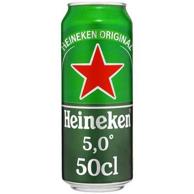 Heineken 5° en canette (50 cl)