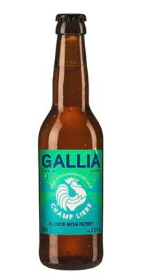 Bière blonde champ libre 5°8, Gallia (33 cl)