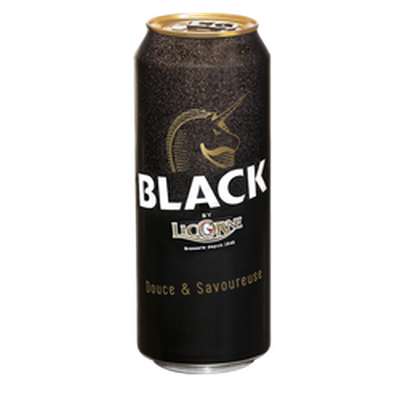 Bière brune Black, Brasserie Licorne, 6° (50 cl)