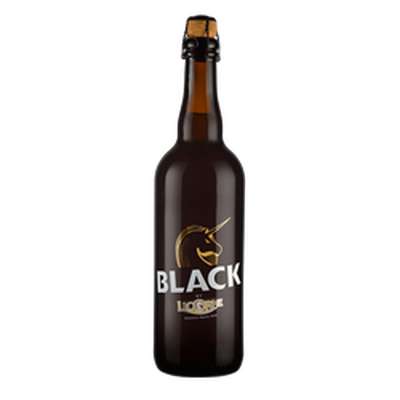 Bière brune Black, Brasserie Licorne, 6° (75 cl)