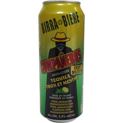 Bière aromatisée mojito, Companeros, 5.9° (canette de 50 cl)
