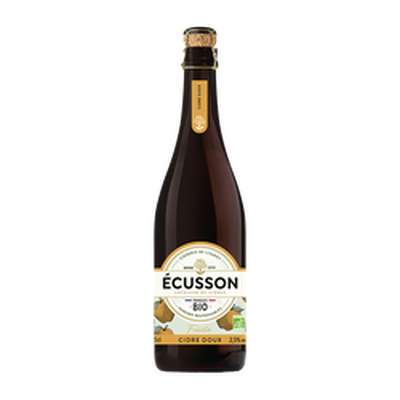 Cidre doux fruité BIO, Ecusson 2.5° (75 cl)