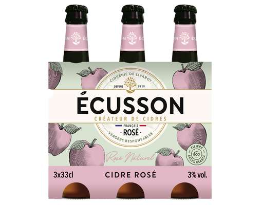 Cidre rosé, Ecusson (33 cl x 3)