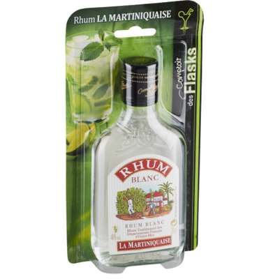 Rhum blanc traditionnel 40°, La Martiniquaise format flask (20 cl)