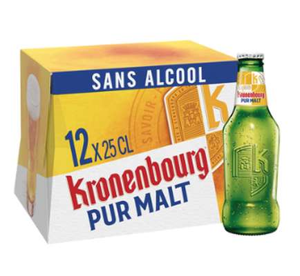Pack de bière sans alcool 0,4° pur malt, Kronenbourg (12 x 25 cl)