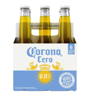 Pack de bière blonde sans alcool 0.0°, Corona (33 cl x 6)