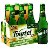 Pack de bière sans alcool aromatisée mojito, Tourtel Twist (6 x 27,5 cl)