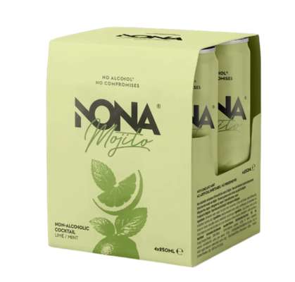 Pack de Mojito sans alcool prêt-à-boire, Nona Drinks (4 x 25 cl)
