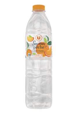 Eau aromatisée à la pêche sans sucre, U (1,5L)