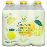 Pack d'eau de source aromatisée citron citron vert, U (6 x 50 cl)
