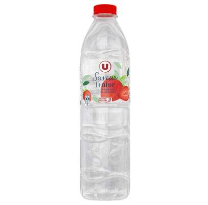 Eau de source saveur fraise sans sucres, U (1.5 L)