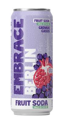 Fruit Soda sage en sucre grenade/cassis - Athens, Embrace (33 cl)