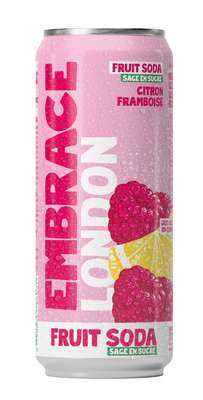 Fruit Soda sage en sucre citron/framboise - London, Embrace (33 cl)