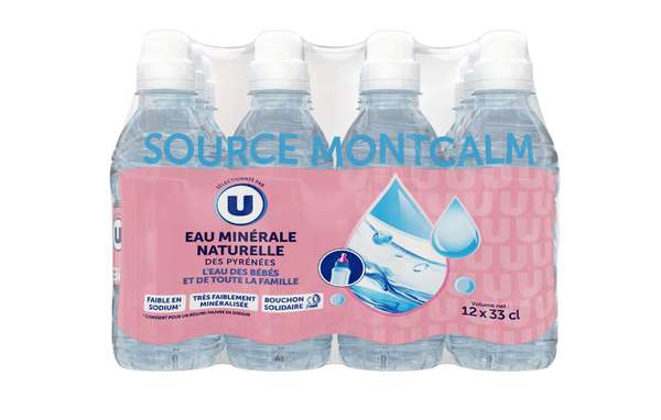 Pack d'eau minérales naturelle montcalm, U (12 x 33 cl)