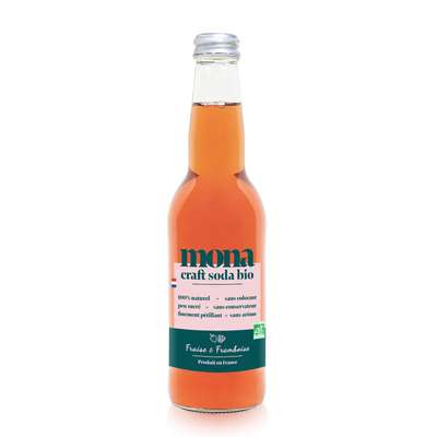 Limonade Fraise-Framboise BIO, Mona (33 cl)