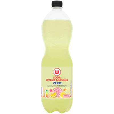 Boisson gazifiée aromatisée agrumes, U (1.5 L)