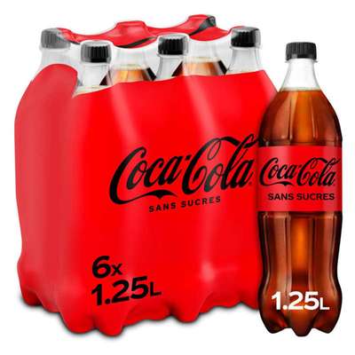 Pack de Coca-Cola Zéro sans sucres (6 x 1.25 L)