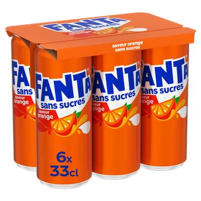 Fanta Orange sans sucres (6 x 33 cl)